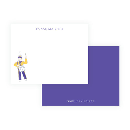 Purple & Gold Team Spirit Drummer