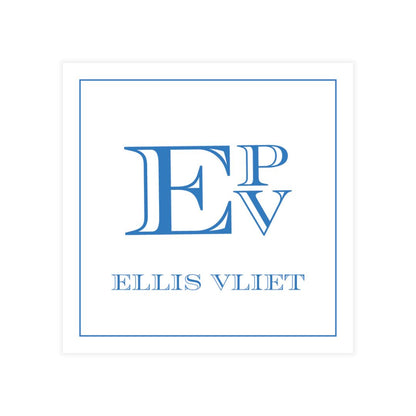 Engraved Stacked Monogram Sticker