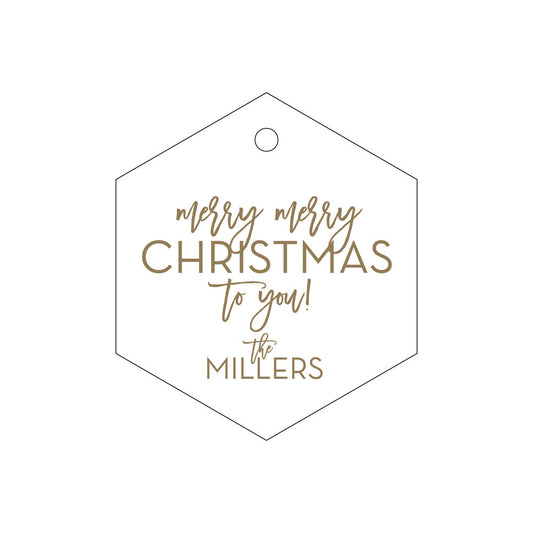 Merry Merry Christmas Gift Tag T114