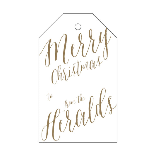 Merry Christmas Script Gift Tag T115