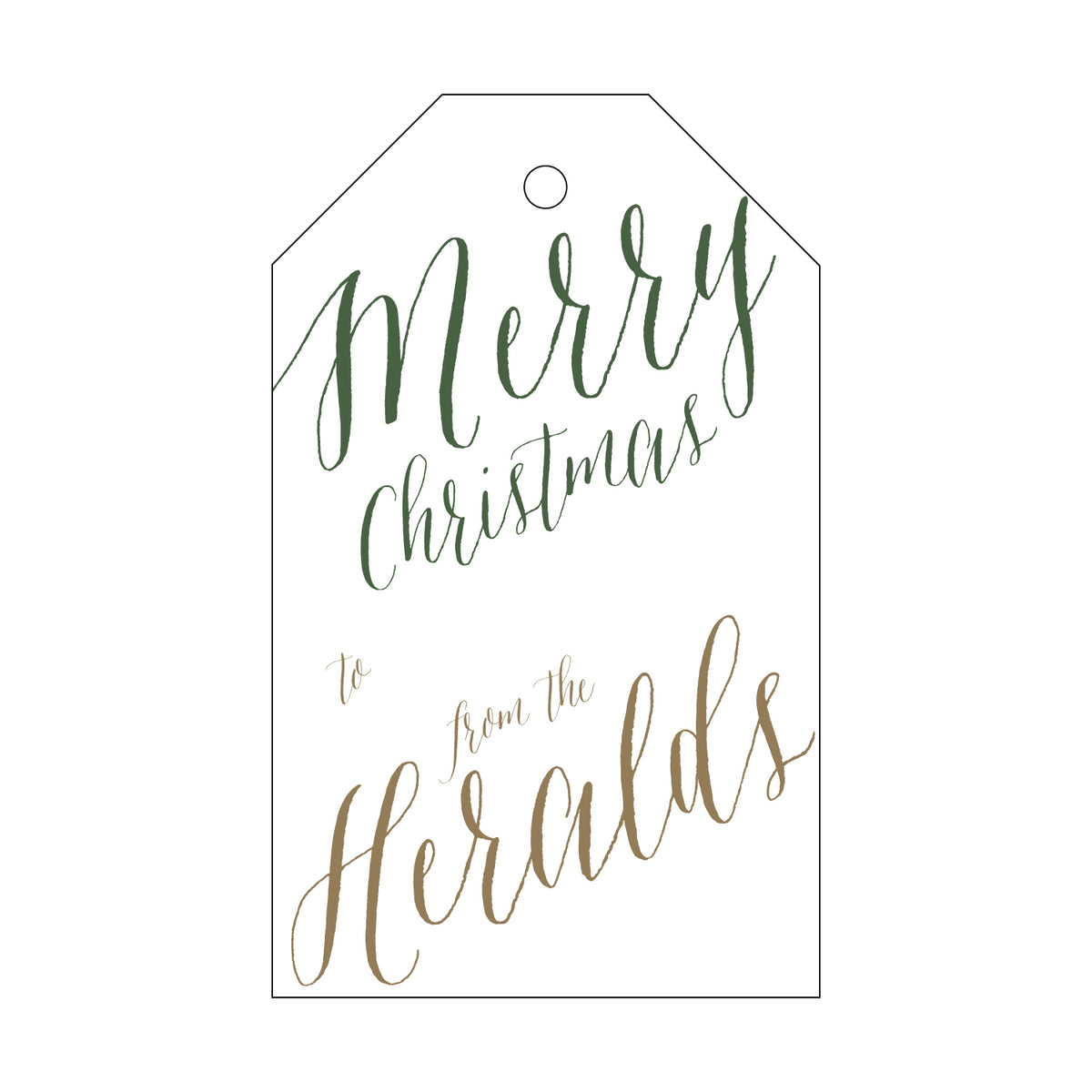 Merry Christmas Script Gift Tag T115