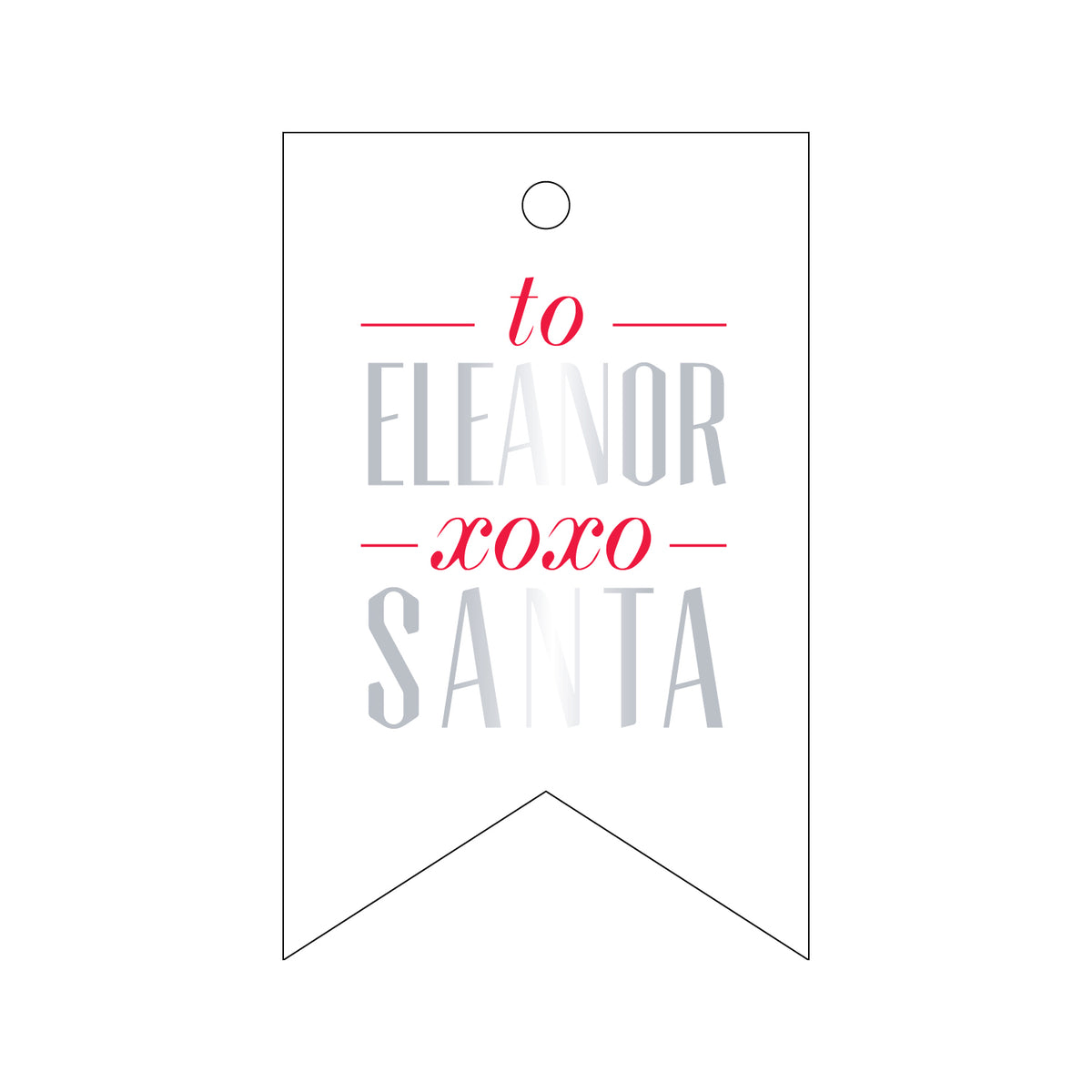 Xo Xo Santa Gift Tag - T168