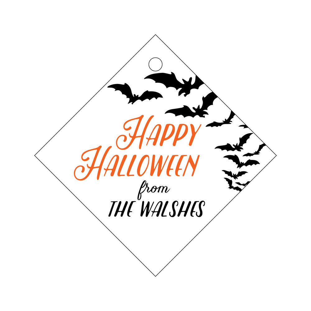 Happy Halloween Bats Gift Tag T169