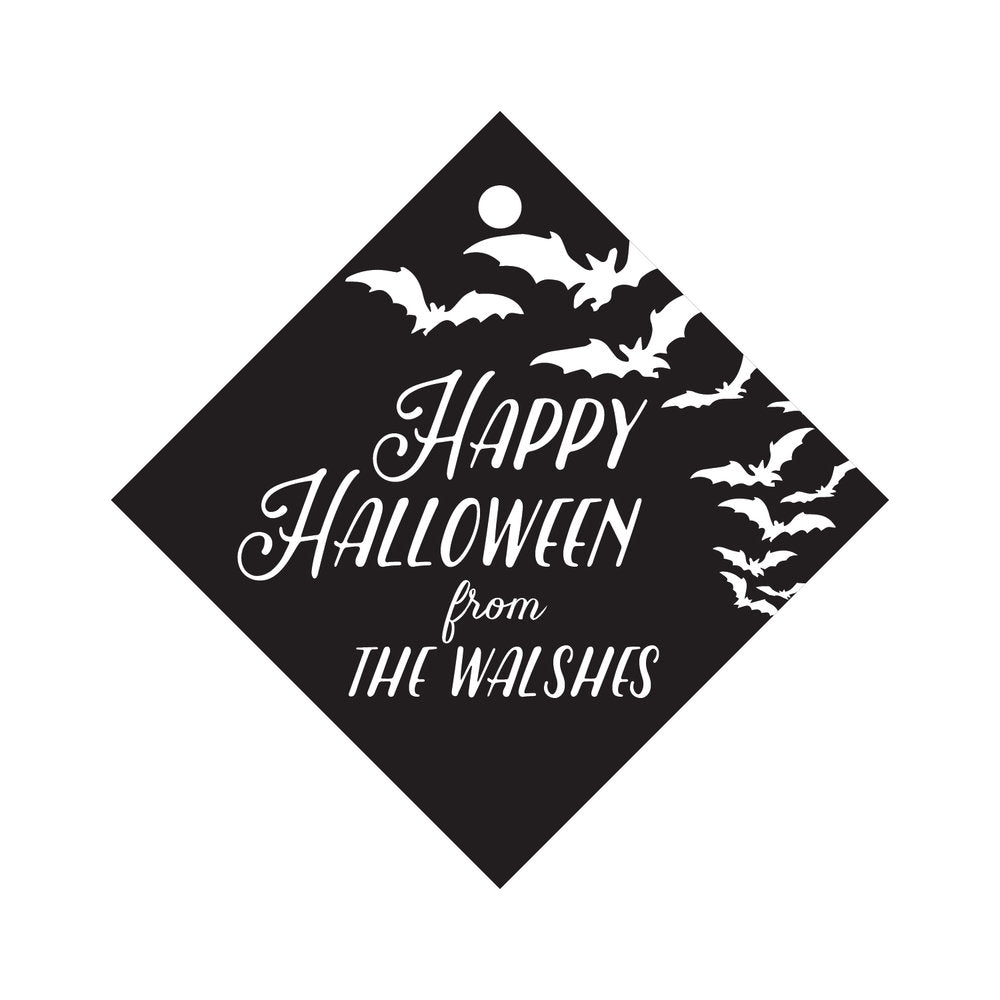 Happy Halloween Bats Gift Tag T169