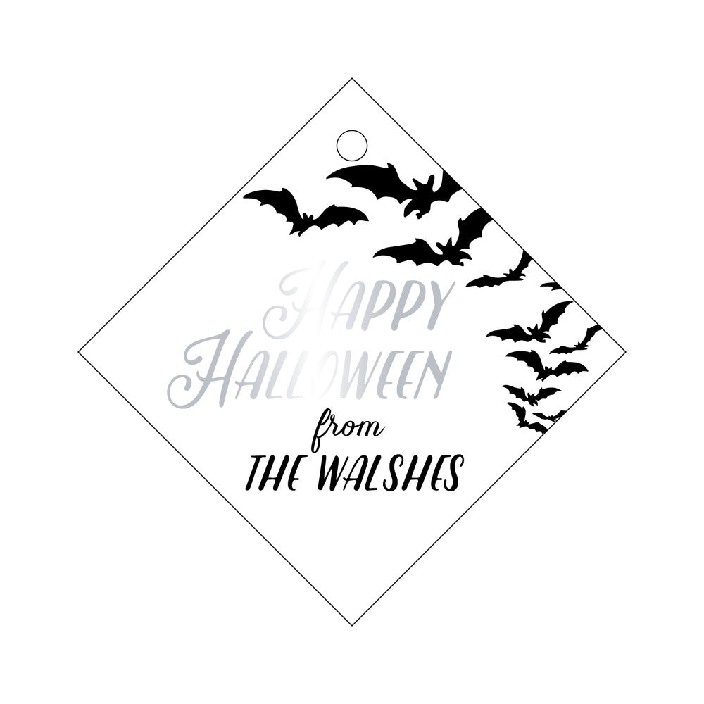 Happy Halloween Bats Gift Tag T169
