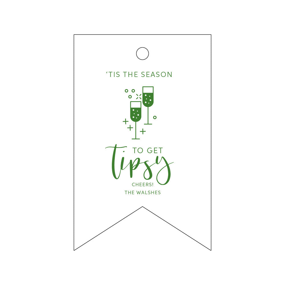 Tis The Season To Get Tipsy Gift Tag T180