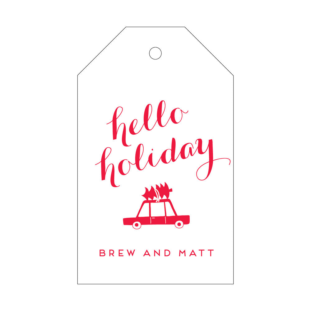 Hello Holiday Gift Tag T192
