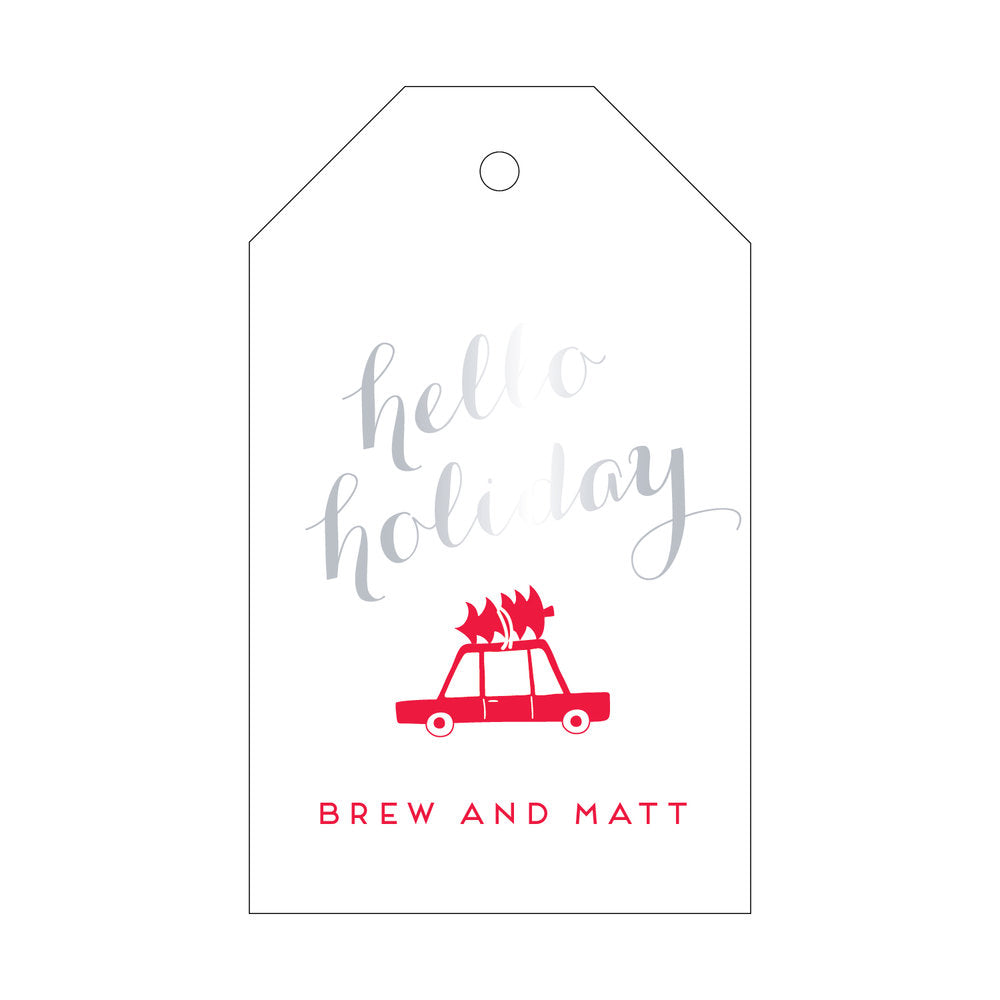 Hello Holiday Gift Tag T192