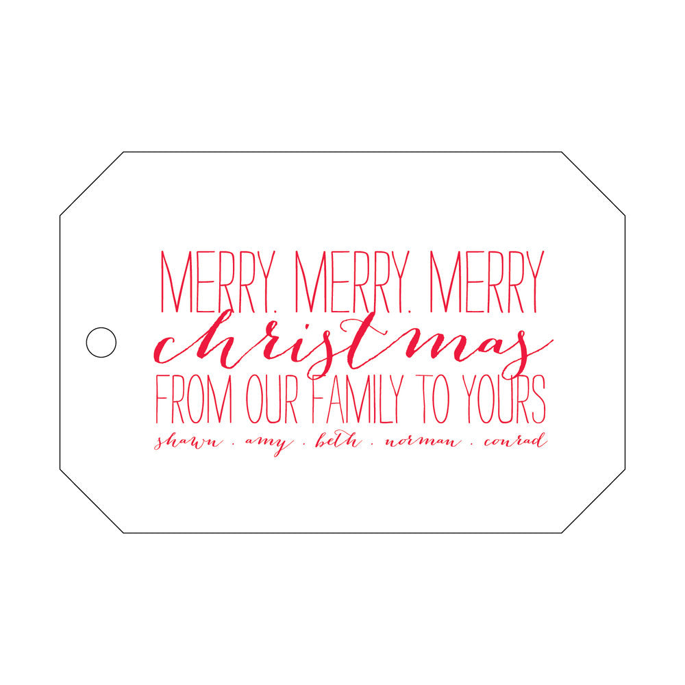 Merry Merry Merry Gift Tag T202