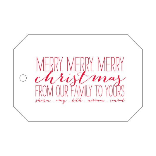 Merry Merry Merry Gift Tag T202