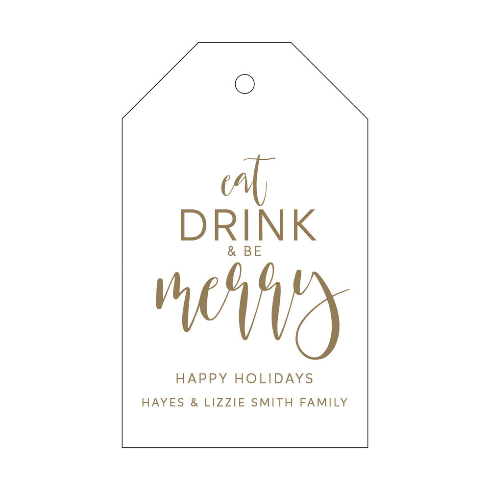 Eat Drink & Be Merry Gift Tag T206