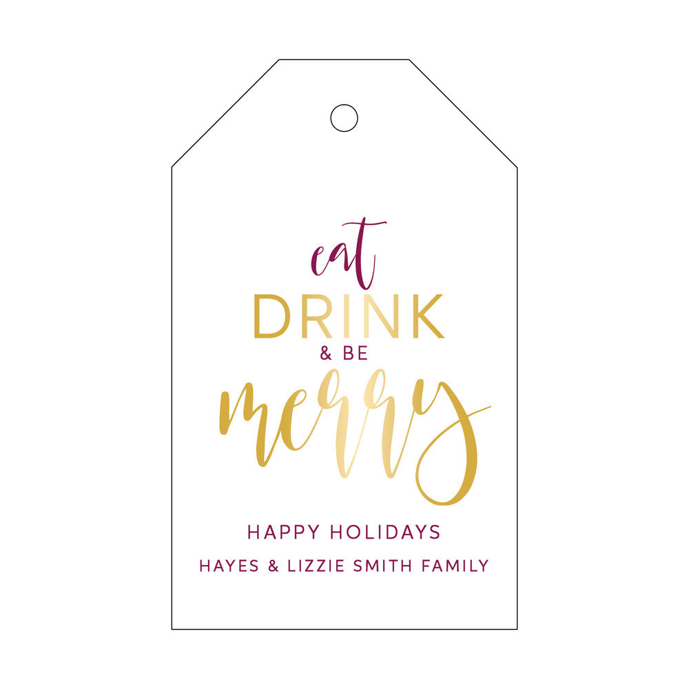 Eat Drink & Be Merry Gift Tag T206