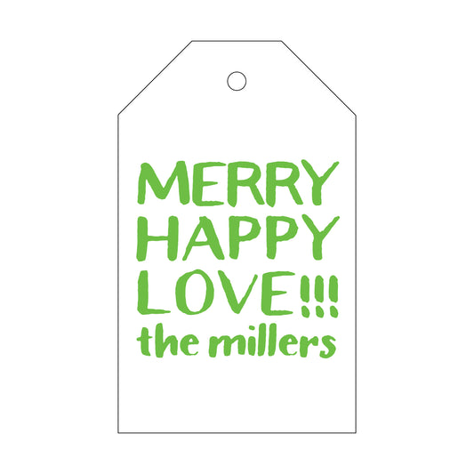 Merry Happy Love Gift Tag T262