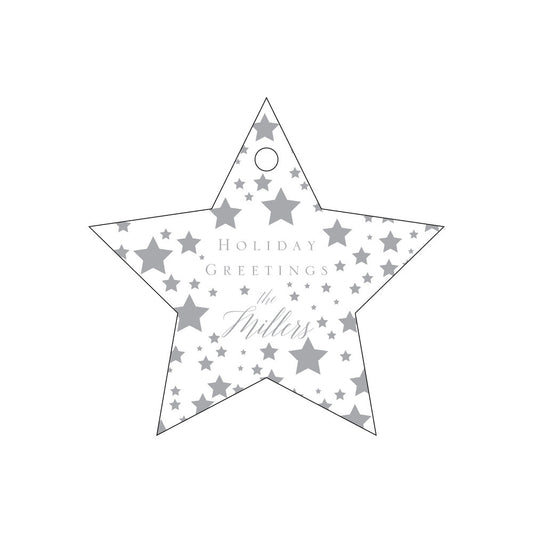 Holiday Greetings Star Gift Tag  T270