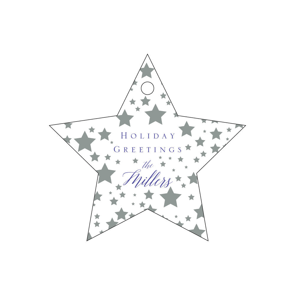 Holiday Greetings Star Gift Tag  T270