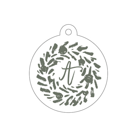 Wreath Circle Gift Tag T284
