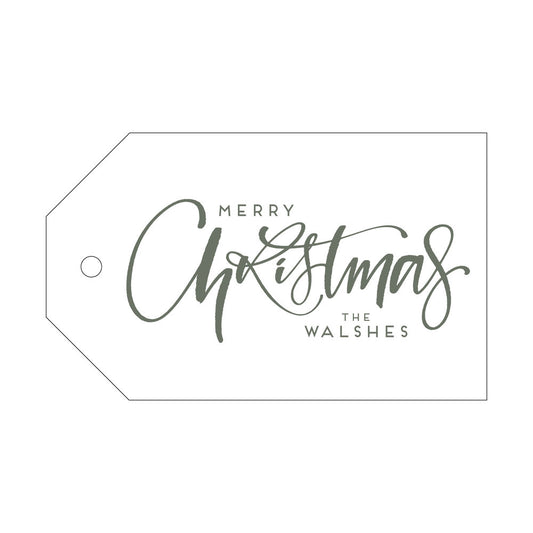 Merry Christmas Landscape Gift Tag T285