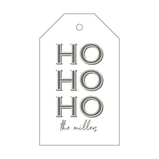 HO HO HO Gift Tag T287