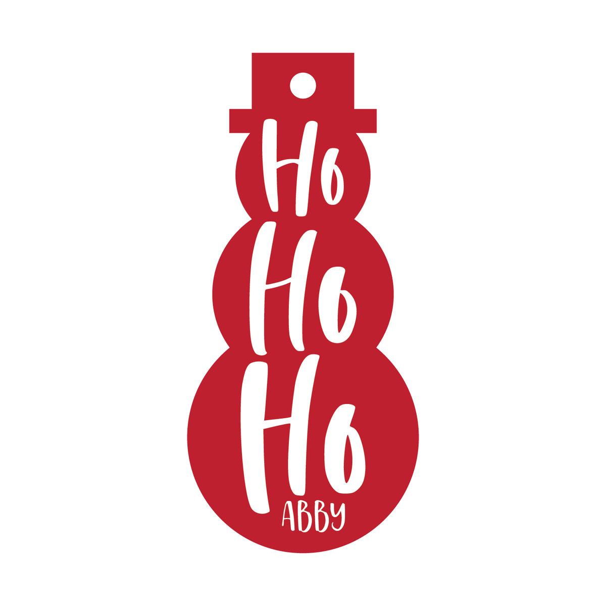 Ho Ho Ho Snowman Die Cut  Gift Tag T289