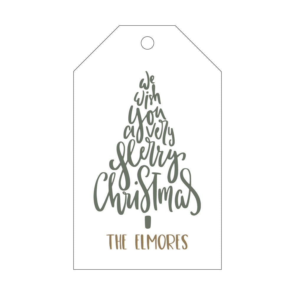 We Wish You A Very Merry Christmas Gift Tag T290