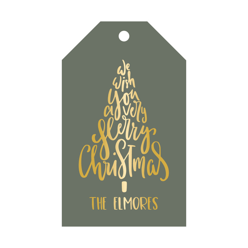 We Wish You A Very Merry Christmas Gift Tag T290