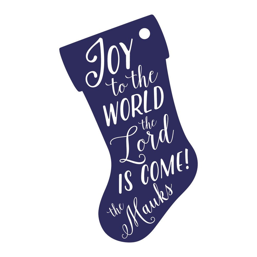 Joy To The World Stocking Gift Tag  T293