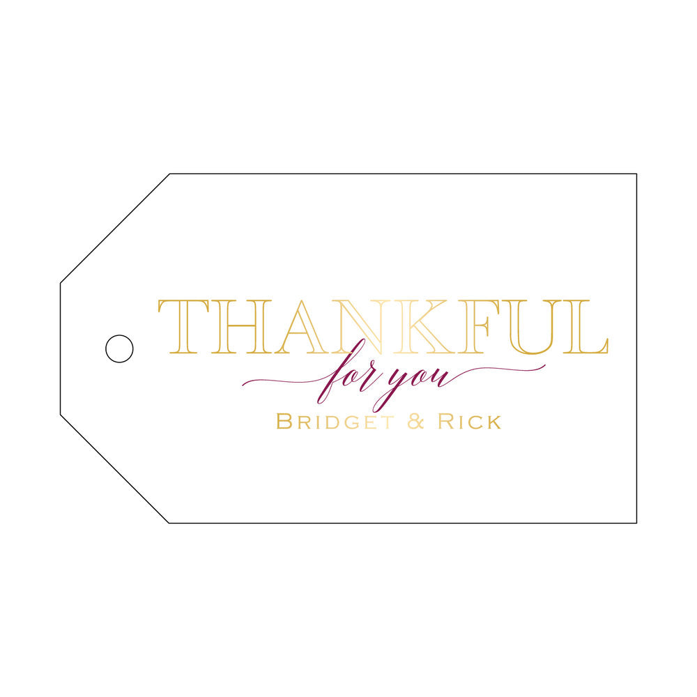 Thankful For You Gift Tag T297