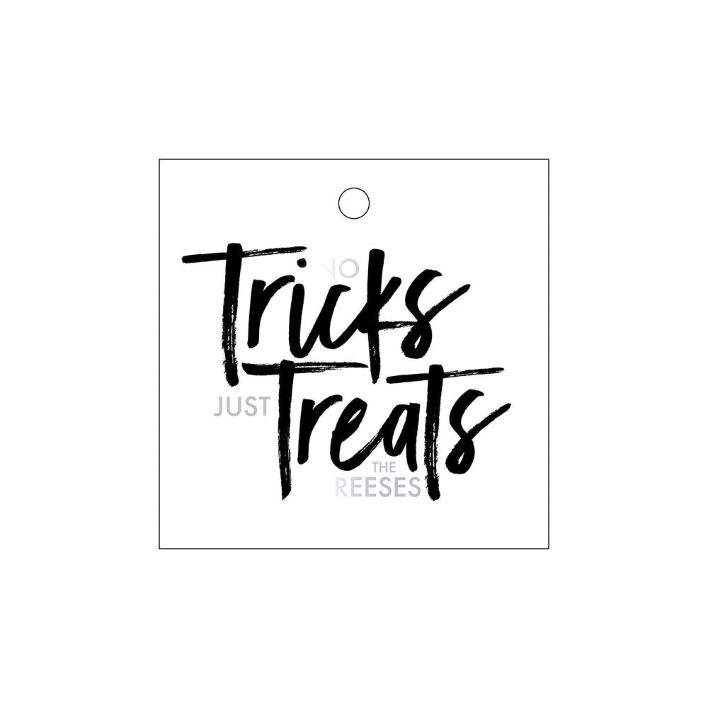 No Tricks Just Treats Personalized Halloween Gift Tags