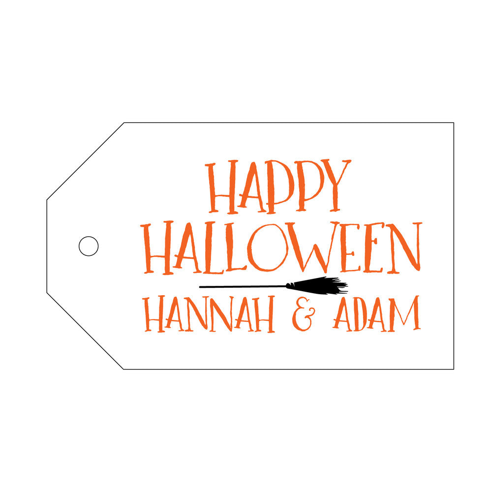 Happy Halloween Broom Gift Tag T305