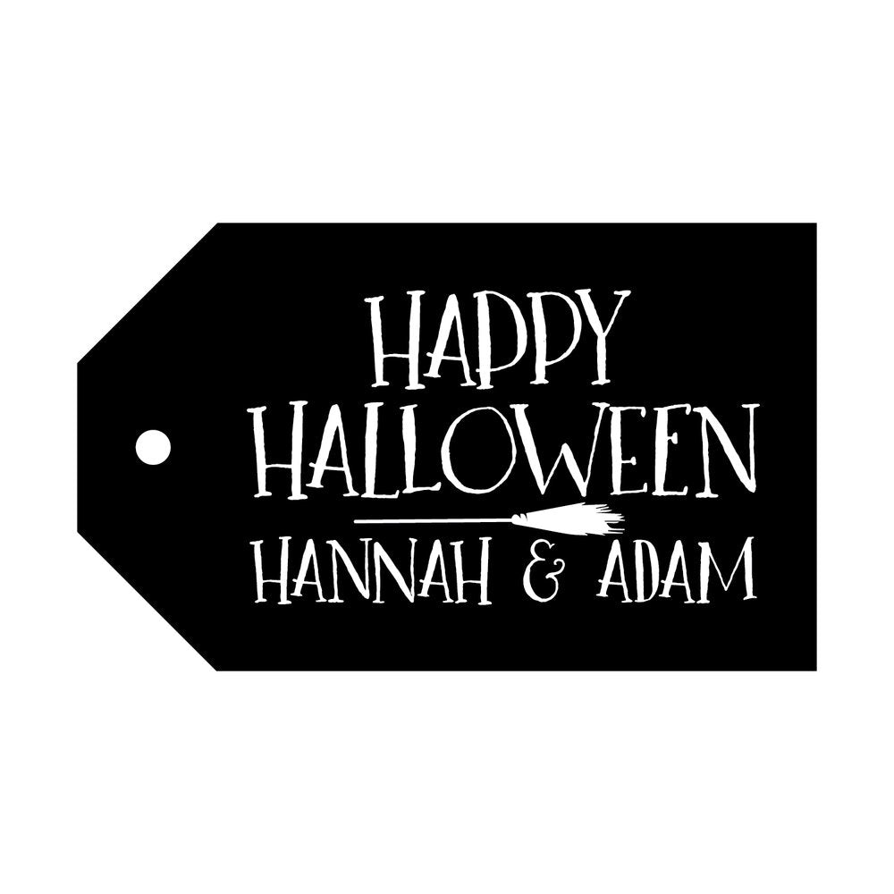 Happy Halloween Broom Gift Tag T305