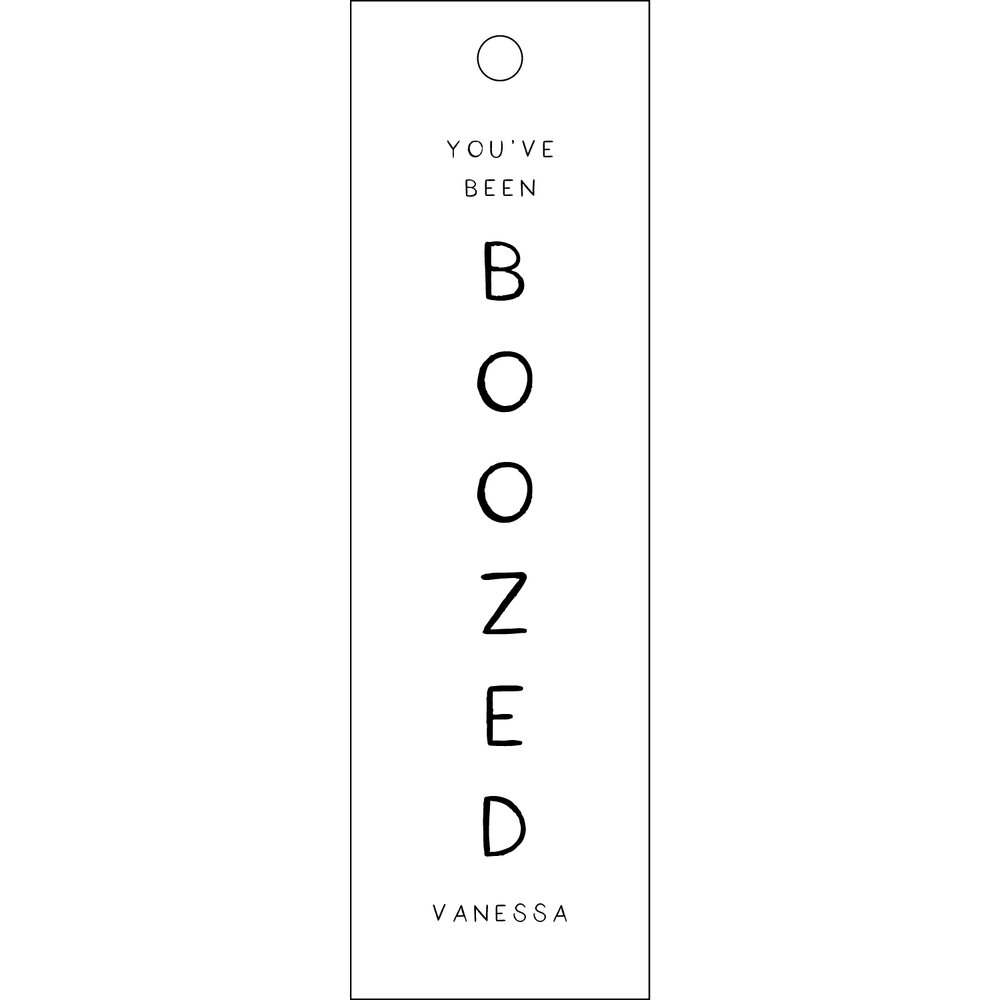You've Been Boozed Halloween Skinny Gift Tag  T329