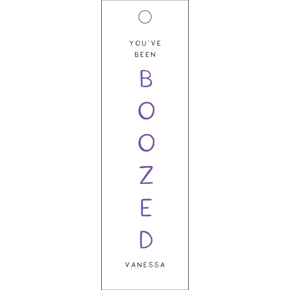 You've Been Boozed Halloween Skinny Gift Tag  T329