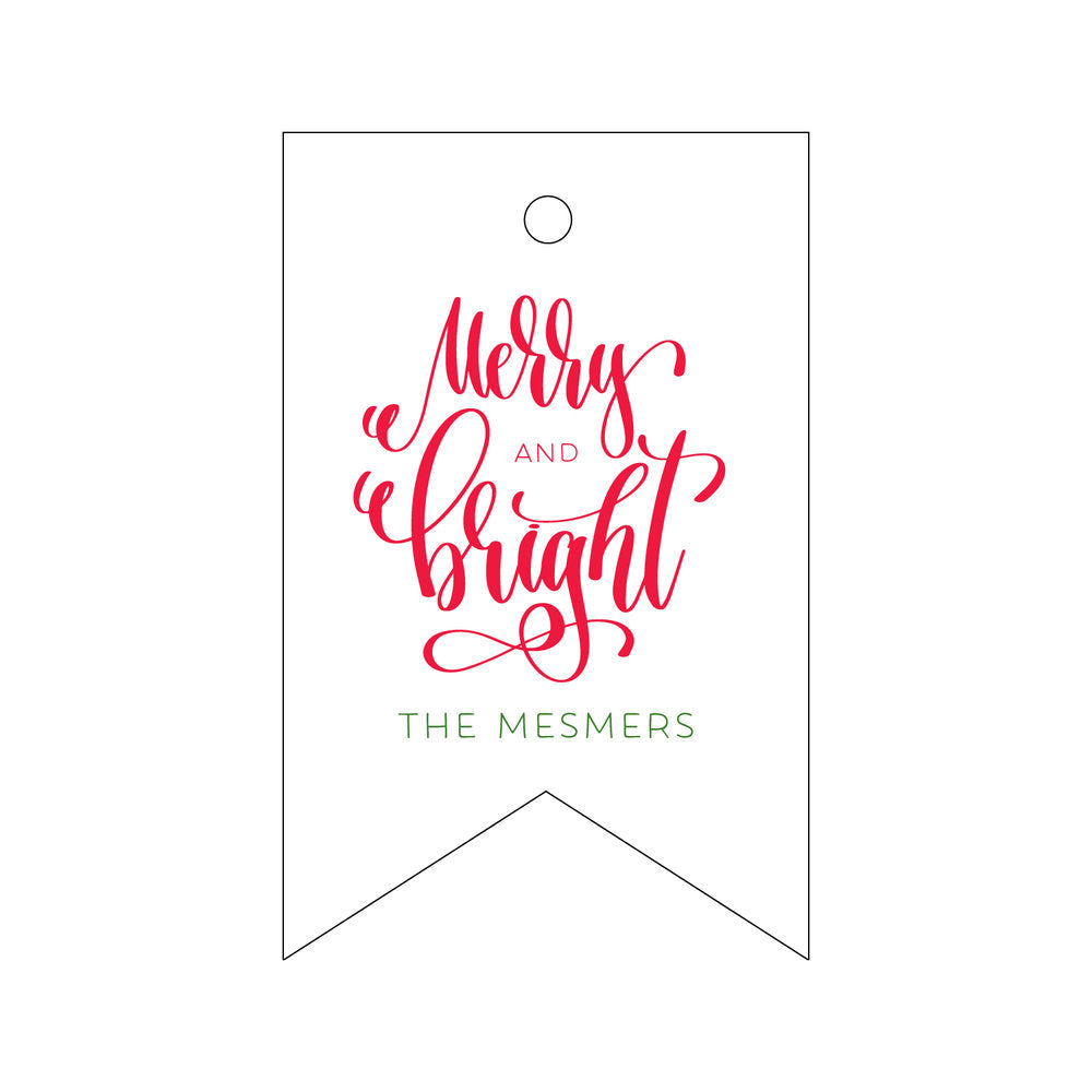 Merry and Bright Gift Tag T340