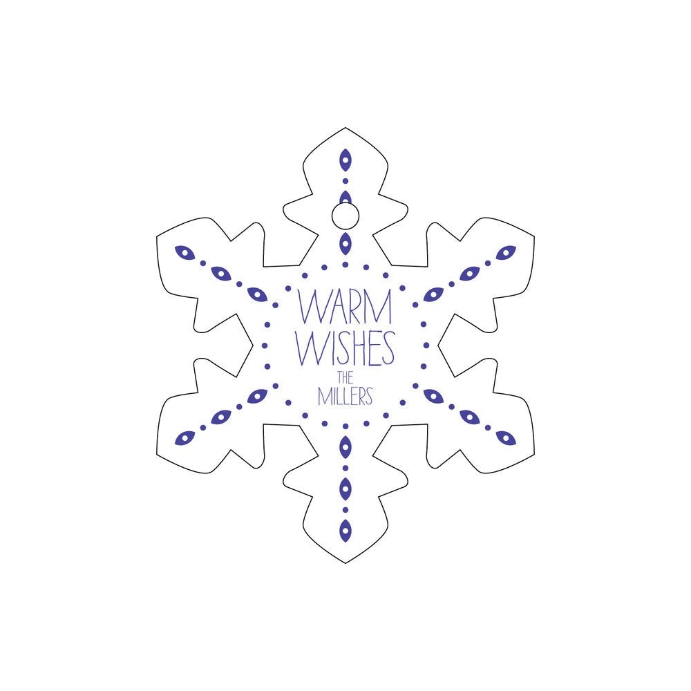 Warm Wishes Snowflake Gift Tag T343