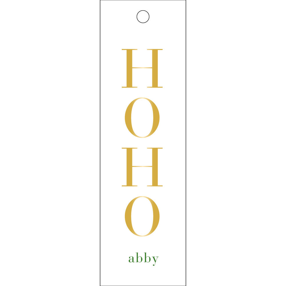 Ho Ho Ho Skinny Gift Tag  T353