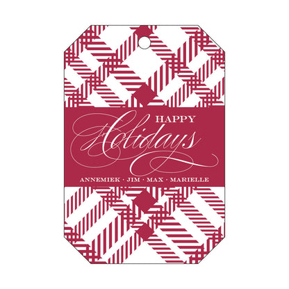 Happy Holidays Plaid Gift Tag T36
