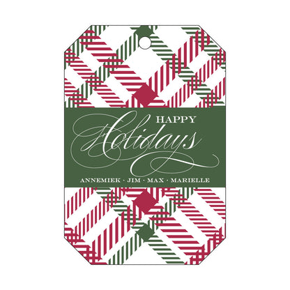 Happy Holidays Plaid Gift Tag T36