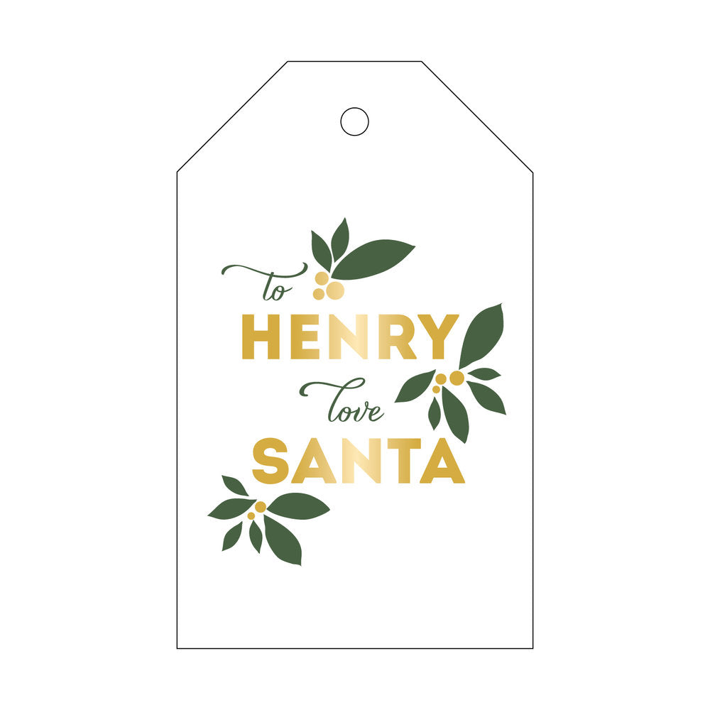Love Santa Gift Tag T37