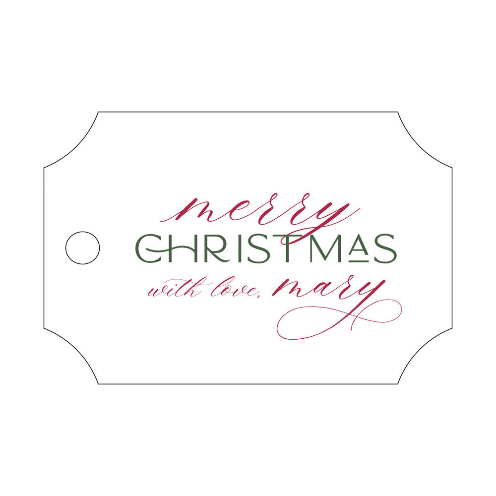 Merry Christmas with love Gift Tag TT403