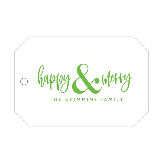 Merry & Happy Gift Tag T406