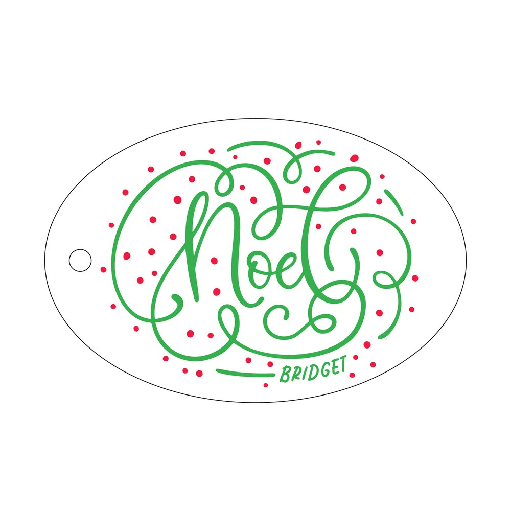 Noel Gift Tag -  T523 (with emboss)