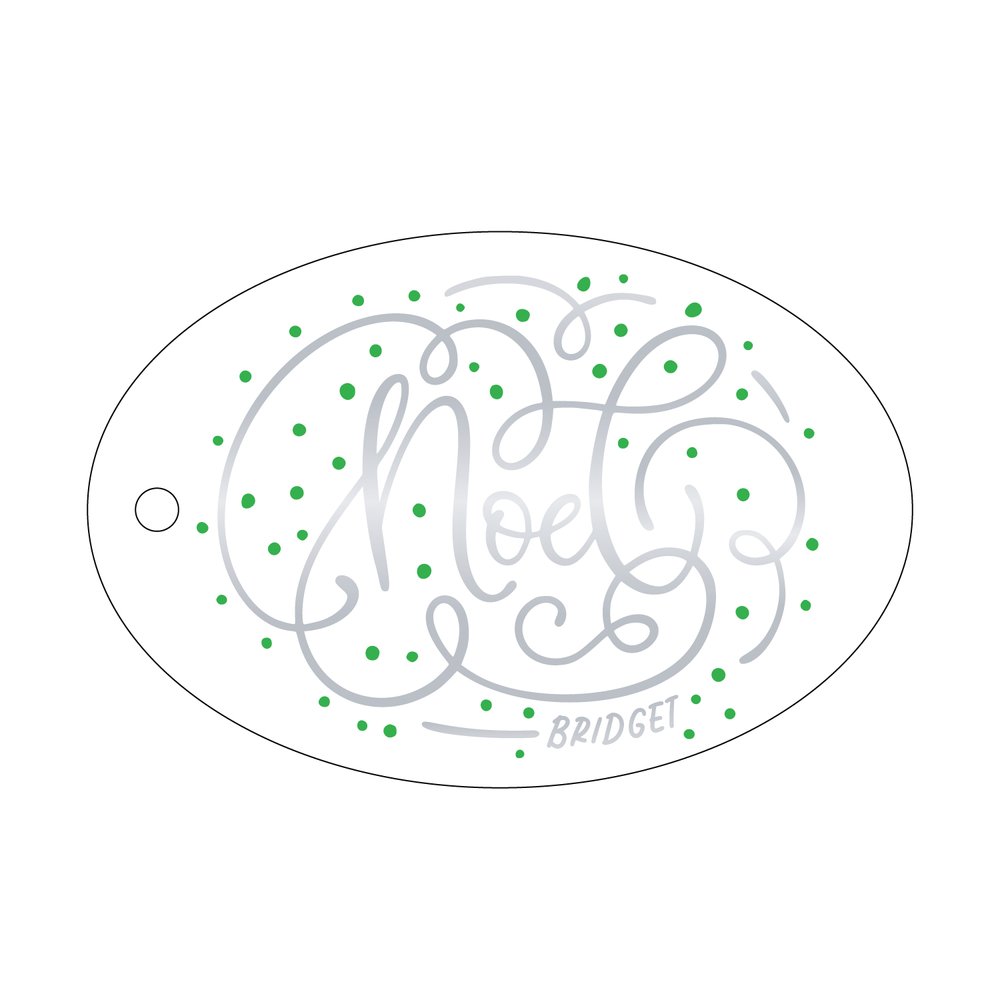 Noel Gift Tag -  T523 (with emboss)