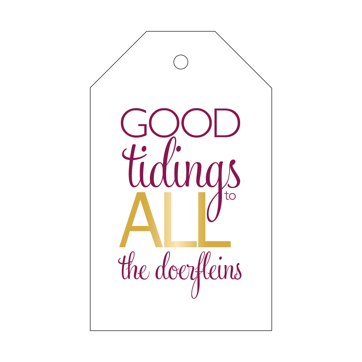 Good Tidings Gift Tag T63