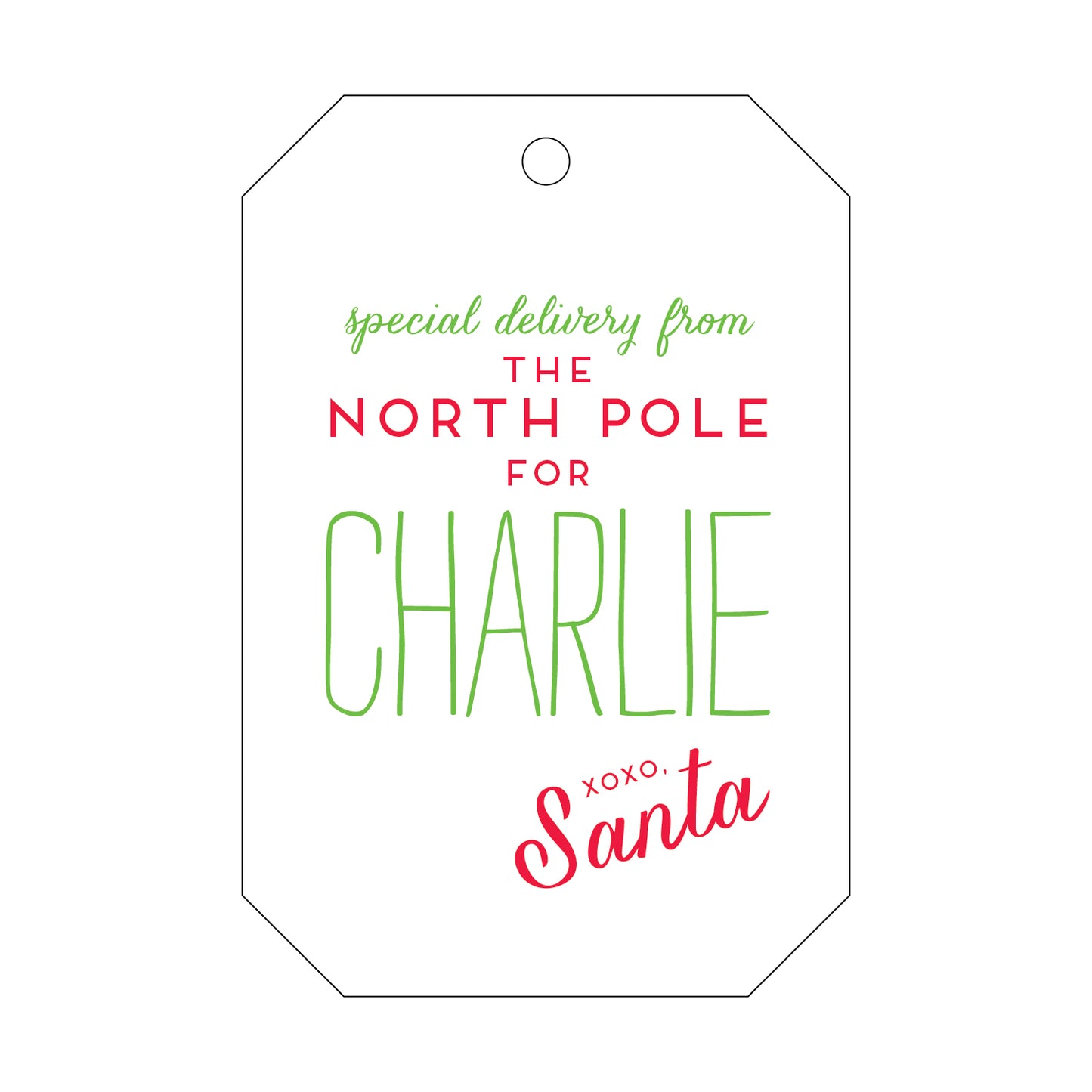 Special Delivery From The North pole Gift Tag T68