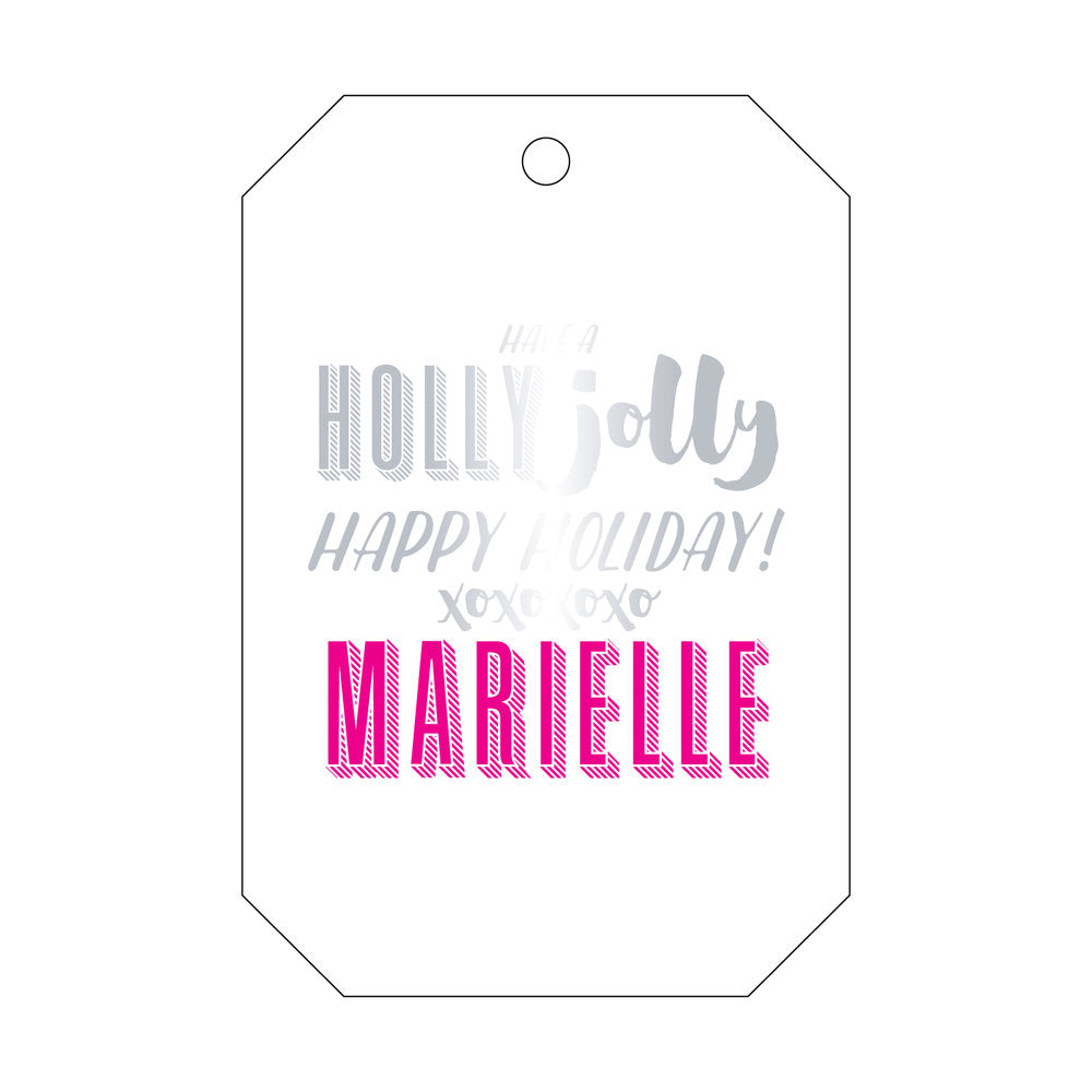 Have a Holly Jolly Happy Holiday XOXOXO Gift Tag T73