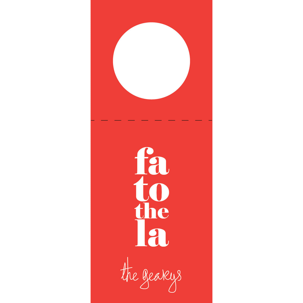 Fa To The La Wine Tag WT191