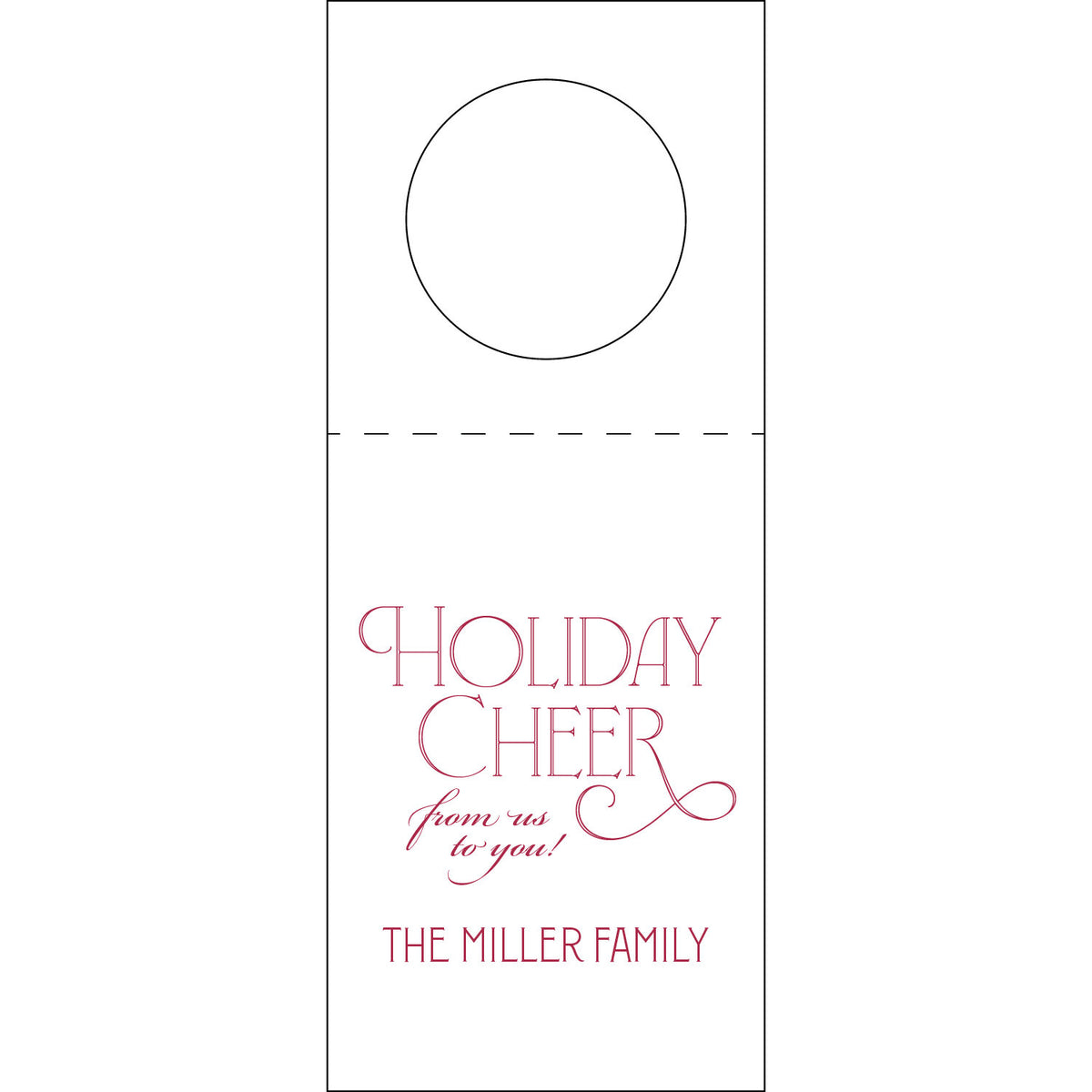 Holiday Cheer From Us To You Wine Tag WT372