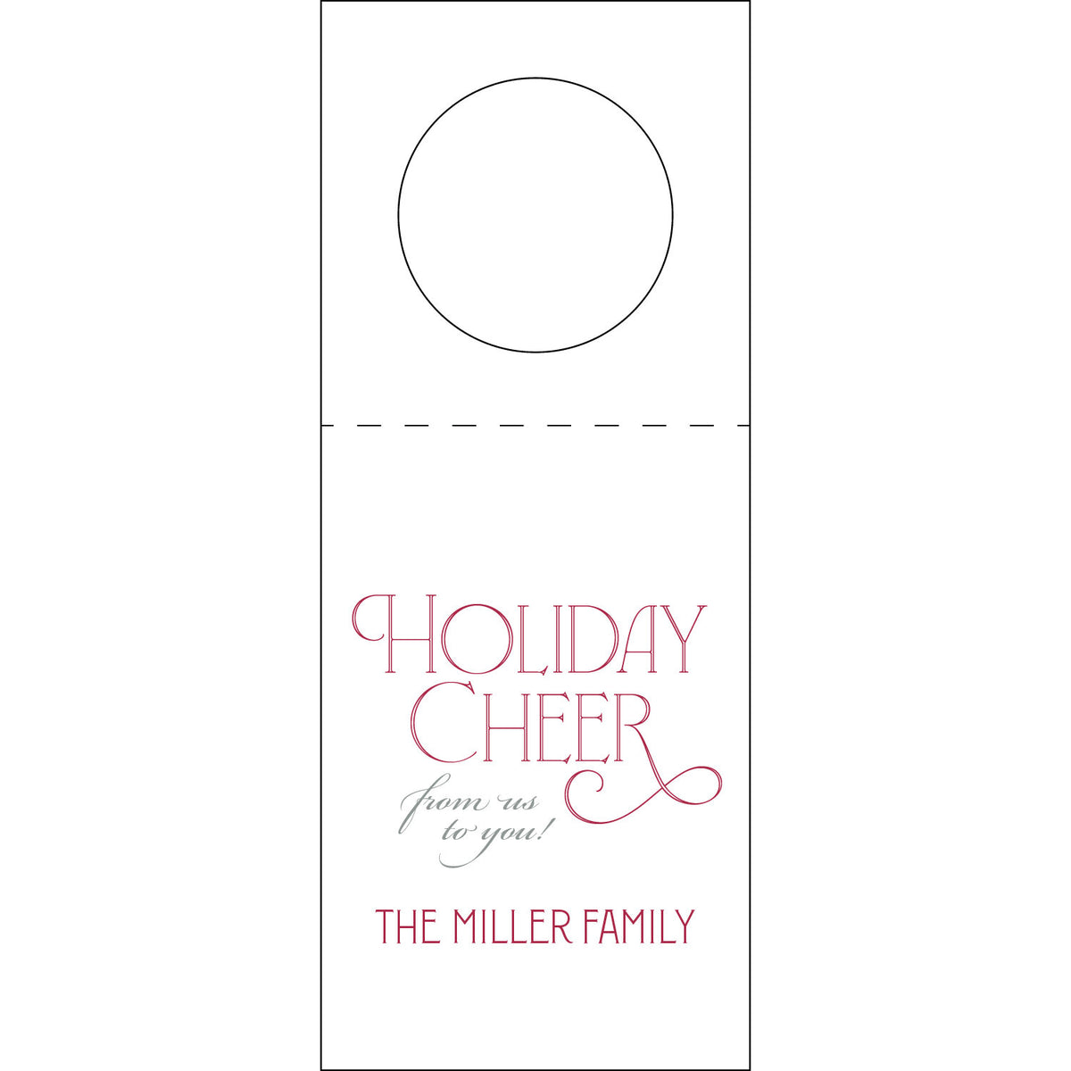 Holiday Cheer from us to you! Wine Tag Letterpress or Foil