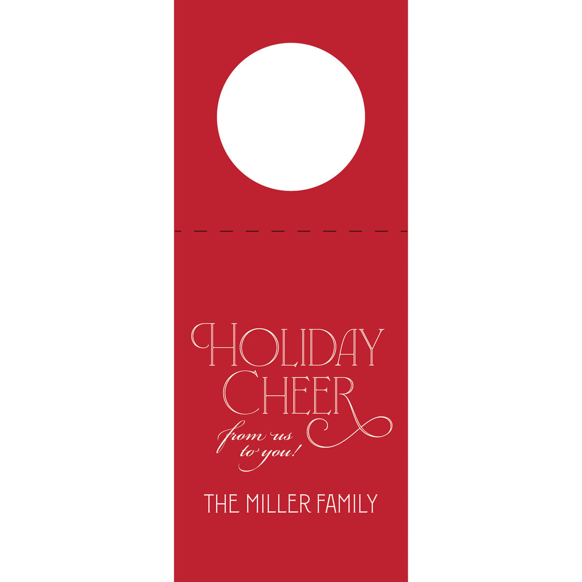 Holiday Cheer From Us To You Wine Tag WT372