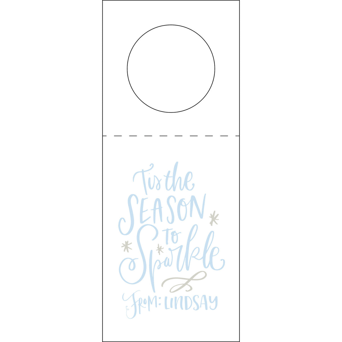 Tis The Reason to Sparkle Wine Tag WT412